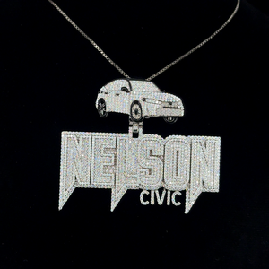 Pendentif de charme de haute qualité unisexe Hip Hop Christian Party Jewelry personnalisé en argent sterling 925 plaqué or 10 carats certifié GIA VVS - Product Image 1