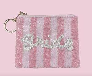 Porte-monnaie en perles fait main, pochette zippée colorée avec thème estival, crème glacée, flamant rose, vélo, coquillage, oursons en gélatine - Product Image 2