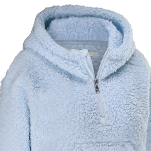 Vente en gros 2025 Nouveau design pour hommes Sherpa Fleece Half Zipper Crew Neck Hoodies Sweatshirts Pull chaud personnalisé pour l'hiver - Product Image 3