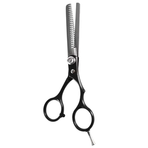 Qnq Bán Hàng Nóng Màu Đen Tráng Cắt Tóc Kéo Dao Cạo Cạnh Mỏng Kéo Với Lưỡi Sắc Nét Tip Ngón Tay Gốm Phần Còn lại Thép Kim Loại Tỏa Sáng - Product Image 6