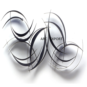 Arte de pared de diseño de hoja moderna, venta al por mayor, decoración de pared de salón para el hogar, arte para decoración de pared interior y exterior, accesorios - Product Image 3