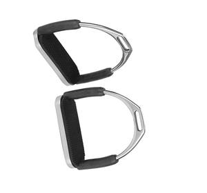 Nouvelle arrivée étriers d'équitation en aluminium léger large bande de roulement confort poignée équestre OEM usine exportation - Product Image 4