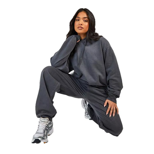 Trajes Deportivos de Invierno para Mujer, Diseño de Primera Calidad, Secado Rápido, Algodón, Ropa para Correr con Logotipo Personalizado y Capucha con Pedrería - Product Image 1