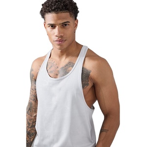 Design Your Own Men's Gym Vest Tank Top High Quality Lightweight Stretchable 160 GSM Polyester/Cotton High Street Style - Product Image 6