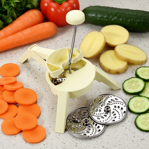 "4-in-1 Double Disc <b>Vegetable</b> Slicer by EASY ACEA-Assorted Colors 2519 Model" - Product Image 3