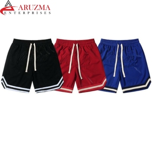 Short de jogging d'entraînement d'été personnalisable pour hommes, coton de haute qualité, maille polyester respirante, broderie 3D, logo imprimé à la taille - Product Image 1