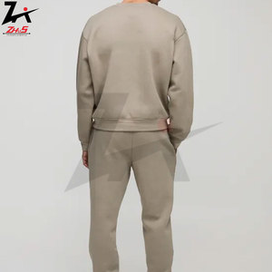 Regular Fit Boxy Unisex Winter Breathable Eco-Friendly 100% Cotton Tracksuit <b>Set</b> Hooded Lounge Joggers Streetwear Custom Logo - Product Image 5
