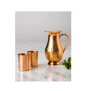 Jarra de Metal de Cobre de Diseño Personalizado con Tapa y Asa, Moderna y Saludable para el Consumo Diario de Agua - Product Image 2