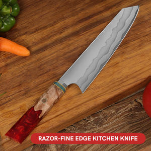 Cuchillos de Cocina al por Mayor Personalizados OEM ODM PRESTIGE BLADES, Estilo Moderno, Hoja de Acero de Damasco, Ambidiestros, Aptos para Lavavajillas - Product Image 6