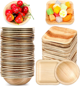 Bol en feuille de palmier carré écologique-Vaisselle biodégradable et élégante pour tout événement Bol en feuille de palmier carré durable - Product Image 6