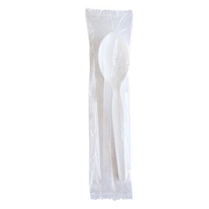 Cuillères à soupe jetables robustes Boardwalk, blanches, emballées individuellement, en polystyrène, 1000/carton - Product Image 1