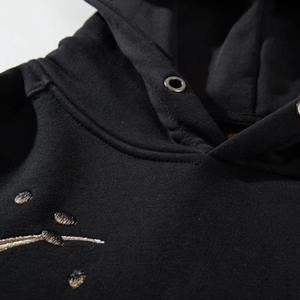 Sudadera con Capucha Bordada para Hombre, Invierno, 100% Algodón, Felpa, Talla Grande, Logotipo Personalizado, Secado Rápido, Transpirable, Ecológica, Premium - Product Image 4