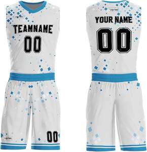 Custom Breathable Basketball Uniform Personalized Printed Team Number Basketball <b>Top</b> Set Shorts for Men Sports Industry 100% - Product Image 2