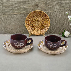 Posavasos de ratán bohemios de bambú TienPhong, manteles individuales de mimbre tejido Retro rústico para bebidas de café para la decoración de la Mesa del hogar - Product Image 6
