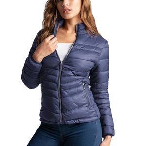 Chaqueta Acolchada de Punto para Mujer, Invierno, con Capucha, Personalizable, Transpirable, Impermeable, Reversible, de Nailon, Moda para Exteriores - Product Image 1