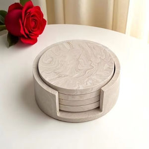 Ensemble cadeau de dessous de verre en résine scintillante très demandé tampons de boisson époxy décoratifs faits à la main pour les mariages et les sous-verres en pierre - Product Image 3