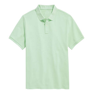 100% algodón informal para hombre para camisetas Polo nuevo diseño patrón sólido manga corta antiarrugas impresión Digital tela de punto - Product Image 1