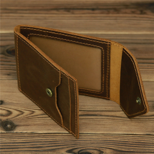ที่ใส่บัตรเครดิตหนังโพลีเอสเตอร์แบบวินเทจใช้ได้ทุกเพศกระเป๋าสตางค์ใส่บัตรประจำตัวแบบอเนกประสงค์สำหรับผู้ชาย - Product Image 3
