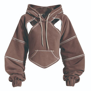 Sudadera Corta de Alta Calidad para Mujer, con Espalda Descubierta, Manga Larga, Estilo Crop Top - Product Image 2