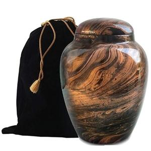 Conteneur de cendres funéraires de crémation adulte de qualité supérieure de conception merveilleuse de vente chaude en aluminium pour les restes humains d'Inde - Product Image 6