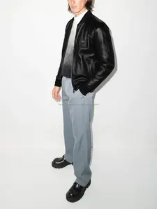 Chaquetas Varsity y de Béisbol con Logotipo Personalizado, Chaquetas Bomber de Lana Transpirables y Ecológicas con Cuello Alto, Bordado, Tallas Grandes, Invierno - Product Image 5