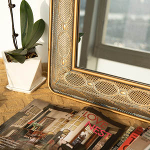 กระจกติดผนังสำหรับบ้านและสำนักงานทำมือคุณภาพสูงดีไซน์2025ทรงสี่เหลี่ยมผืนผ้า - Product Image 5