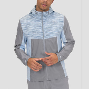 Nouvelle veste personnalisée 3 tons en nylon élasthanne veste d'entraînement pour hommes sports de plein air veste coupe-vent pour hommes couleur contrastée - Product Image 4