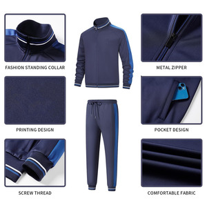 Jersey personalizado de alta calidad, chándal Unisex para gimnasio, pantalones para correr, transpirable, venta al por mayor, conjunto de chándal de diseño personalizado liso para hombre - Product Image 5