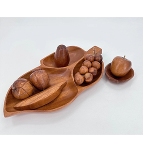 Bol en bois décoratif taille personnalisée et bol de service de fruits en forme de feuilles qualité supérieure au prix le plus bas - Product Image 6
