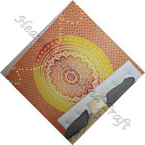 Tapiz de Mandala hecho a mano indio, manta de cama, tapiz étnico Hippie, esterilla de Yoga, tapiz de Arte de pared impreso personalizado - Product Image 6