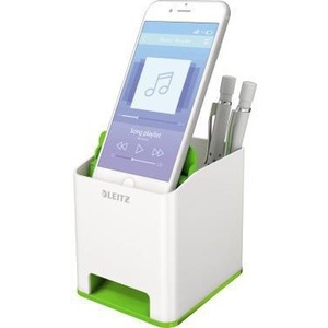 Leitz WOW Duo Green/<b>White</b> Polystyrene <b>Pen</b> Holder 9 X 10 X 10.1 cm (W X H X D) - Product Image 3