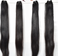 Extensions de Cheveux Humains Indiens Lisses, Bundles de Luxe en Cheveux Vierges, Noir Naturel, Cheveux Remy Double Drawn, Pointes Épaisses, Doux et Soyeux, 100g