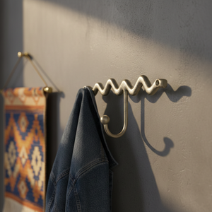 Decorative Brass <b>Wall</b> <b>Mounted</b> Hooks Gold Finish Plant Inspired Single Hangers Luxury Modern Custom Metal Hardware Interior Decor - Product Image 5