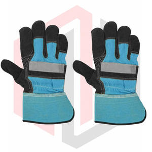 Gants de travail en cuir fendu de vache de qualité supérieure anti-chaleur personnalisés Offre Spéciale de protection des mains gréeur ignifuge gants de travail de sécurité - Product Image 3