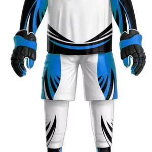 La mejor venta, el más nuevo conjunto de uniformes de hockey sobre hielo, 100% poliéster, logotipo personalizado, ropa informal, uniformes deportivos de hockey sobre hielo - Product Image 6