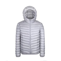 Offre Spéciale hommes bleu veste d'hiver à capuche fermeture éclair contrôle mode bouffant manteau léger et chaud tailles M-5XL vers le bas matériel