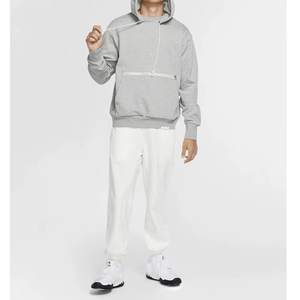 Sudadera con Capucha Gris para Hombre, Corte Holgado, Informal, Tejida, Manga Larga, Color Sólido, Diseño con Bolsillos, Ropa de Otoño - Product Image 2