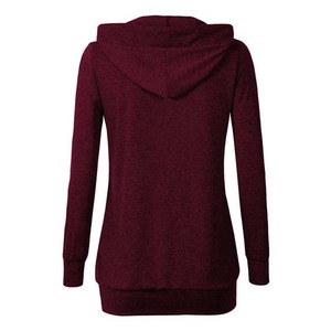 Sweats à capuche pour femmes nouveau Style de mode décontracté conception doublée vierge Logo personnalisé couleur unie coton Top qualité 500G pull à manches longues - Product Image 2