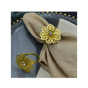 แหวนรองผ้าเช็ดปากสำหรับตกแต่งโต๊ะงานปาร์ตี้ในร่มและกลางแจ้งแหวนตกแต่งผ้าเช็ดปากชุบทองแบบปรับแต่งรูปร่างได้ - Product Image 6