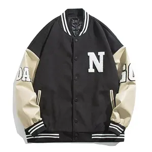 Chaquetas Universitarias de Béisbol Personalizadas al por Mayor con Logotipo Personalizado OEM ODM, Chaquetas de Primavera para Hombre, Impermeables, Transpirables, Color Personalizado, Elegantes - Product Image 4