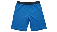 Shorts de sport décontractés pour hommes, taille élastique, taille mi-haute, séchage rapide, respirants, en polyester tricoté, imprimé numérique, teint uni