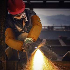 Leather Work Welding <b>Sleeves</b> Heat & Flame Resistant <b>Arm</b> Safety <b>Protection</b> Extra Length 18 inch Gardening <b>Sleeve</b> - Product Image 6