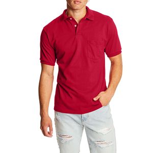 Polo verde oscuro para hombre con bolsillo en el pecho-100% algodón, transpirable y cómodo para uso informal - Product Image 4