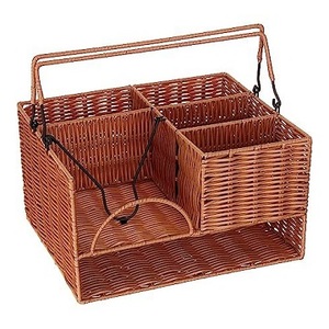 Vente en gros de couverts porte-couverts de comptoir en jacinthe d'eau porte-couverts porte-couverts en osier tissé porte-organisateurs d'argenterie - Product Image 1