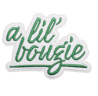 Patch en toile brodé de lettres en tissu écologique inspirant, motif fleur cœur 3D, thermocollant et à coudre pour vestes, chapeaux, sacs
