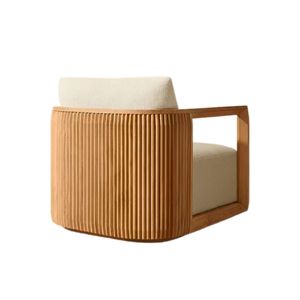 Sillón de Madera para Exteriores Clásico The Emma, Silla de Jardín de Lujo para Hotel, Muebles Modernos para Patio y Resort, Diseño Personalizado - Product Image 3