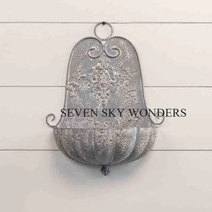 Venta caliente hogar interior decoración macetas personalizadas hechas a mano Metal galvanizado colgante montado en la pared maceta estilo Vintage - Product Image 2