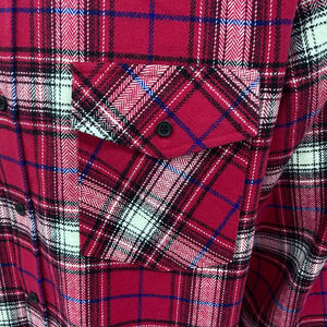 Chemise en flanelle pour homme de haute qualité, faible MOQ, design uni, polyester/coton, épaisse, écologique, respirante, col roulé, longue - Product Image 6