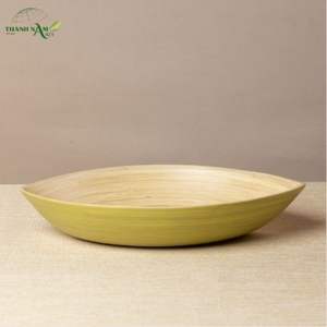 ชามไม้ไผ่โค้งมนแบบนุ่มนวล - เป็นมิตรกับสิ่งแวดล้อม ใช้แล้วทิ้งได้ เหมาะสำหรับกลับไปโรงเรียน ดีไซน์มินิมอล ด้านในเป็นธรรมชาติ ด้านนอกมีสัมผัสทันสมัย - Product Image 2