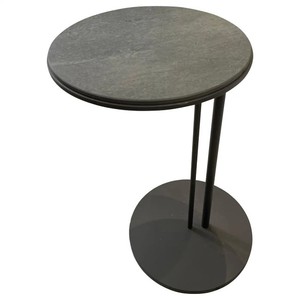 Table basse Sting Table d'appoint ronde moderne avec base en métal et dessus en pierre Table d'appoint de designer pour le salon - Product Image 1